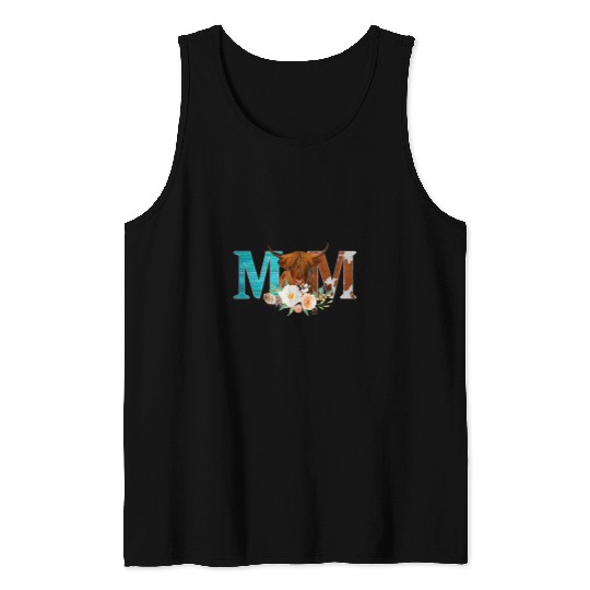 Cow Pet western mom cow mor day Tank Tops