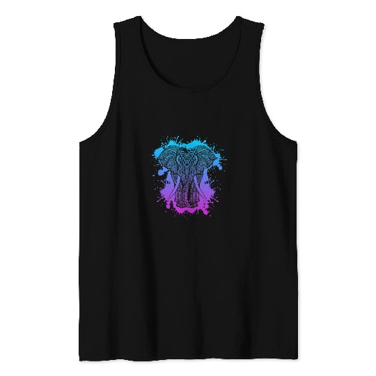 Elephant Mammal Classy Mood Elephant Chakra Yoga Namaste Tank Tops