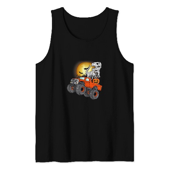 Dinosaur Pet Halloween Skeletons Monster Truck Moon Candy Toddler Boys Kid Tank Tops