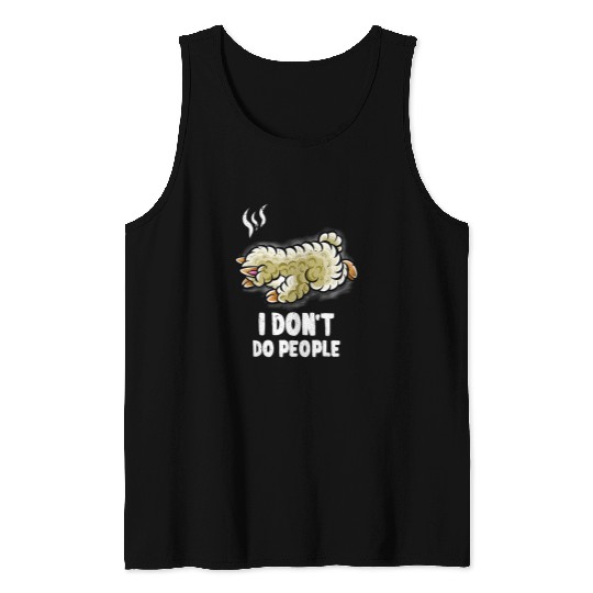 Llama Pet I Dont Do People Introvert Sleeping Nerd Llama Alpaca Geek Tank Tops