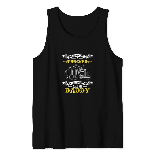 Truck Fun vintages mosts Important Call Me Daddy Trucker Fathers Day Tank Tops