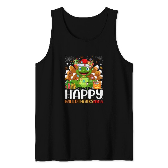 Frog Pet Halloween Christmas Happy Hallothanksmas Tank Tops