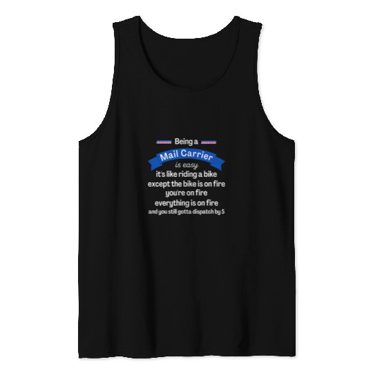Postal Worker Job Funny Rural City Mail Carrier Postal Worker Postman Mailman 2 Tank Tops