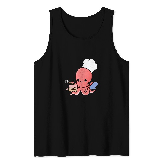 Octopus Pet Baking Cake Tank Tops