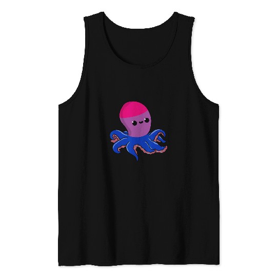 Octopus Pet Bisexual Octopus Bisexual Pride Tank Tops