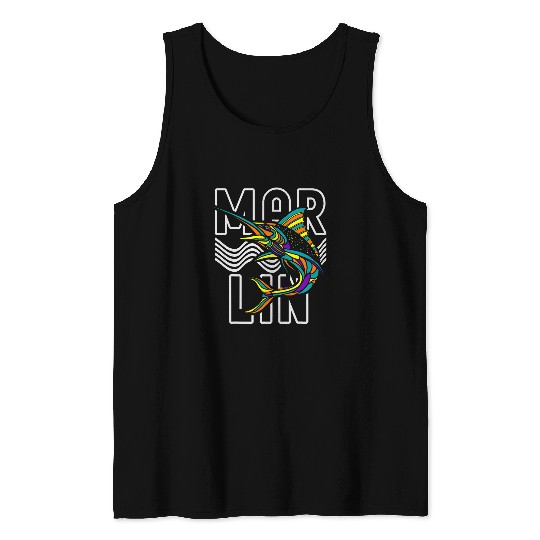 Fishing Fun Marlin Sailfish Fishing Tank Tops