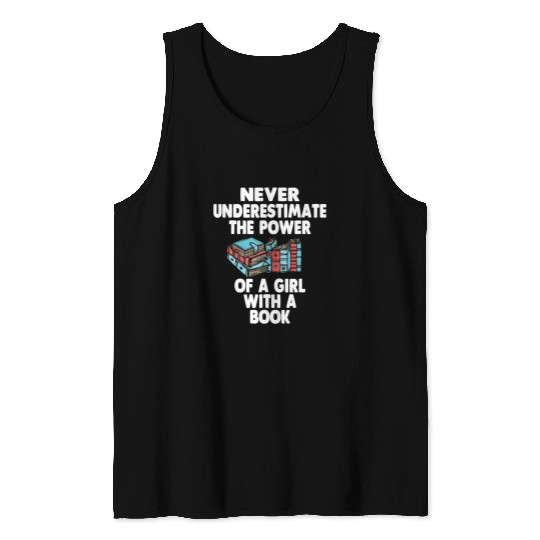 Book Fun Nerd Reading Bookworm Bookaholic Tank Tops
