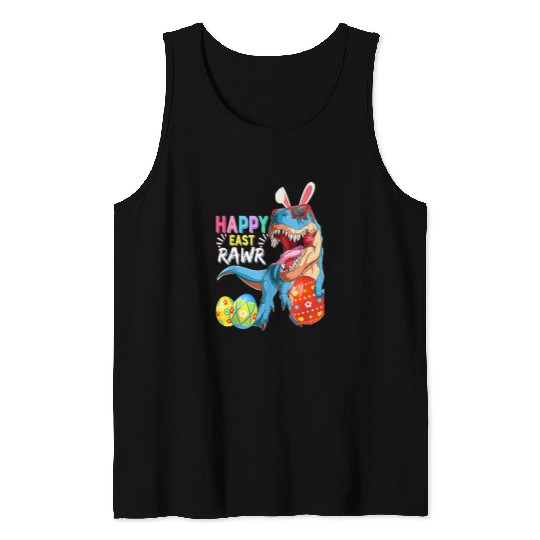 Dinosaur Pet Happy Easter Day Cute Bunny Rawr Saurus rexs Eggs 2 9 Tank Tops