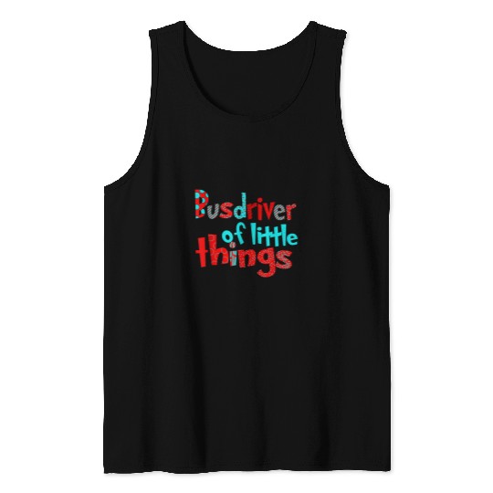 Book Fun Bus Driver Of Little Things Reading Lover Cute School Bus Tank Tops
