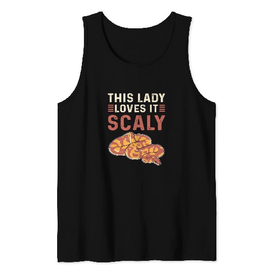 Python Pet This Lady Loves It Scaly Royal Python Banana Ball Python Tank Tops