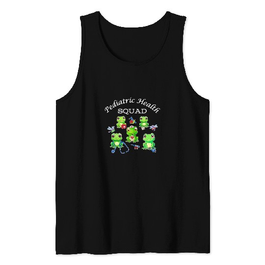 Frog Pet Pediatric Health Squad Cute Frog Animal nurses Pediatrician Tank Tops