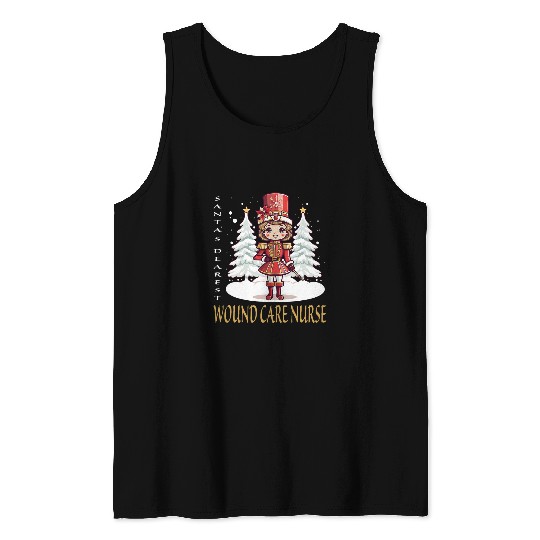 nurses Job Wound Care nurses Christmas Classic Female Nutcracker Tank Tops