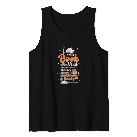 Book Fun Im A Book Nerd Book Lovers Bookworm Reading Rat Bookworm Tank Tops