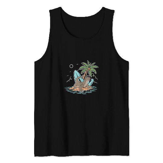 Komodo Pet Tropical Beach Indonesia Reptile Animal Lizard Komodo Tank Tops