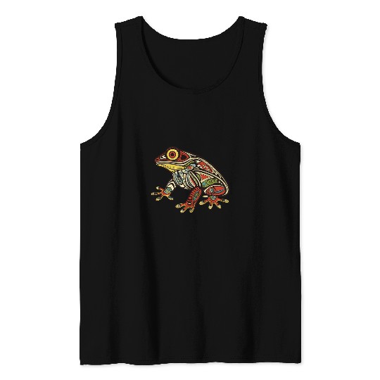 Frog Pet Native American Indian Style Art Pacific Northwest 10 Tank Tops