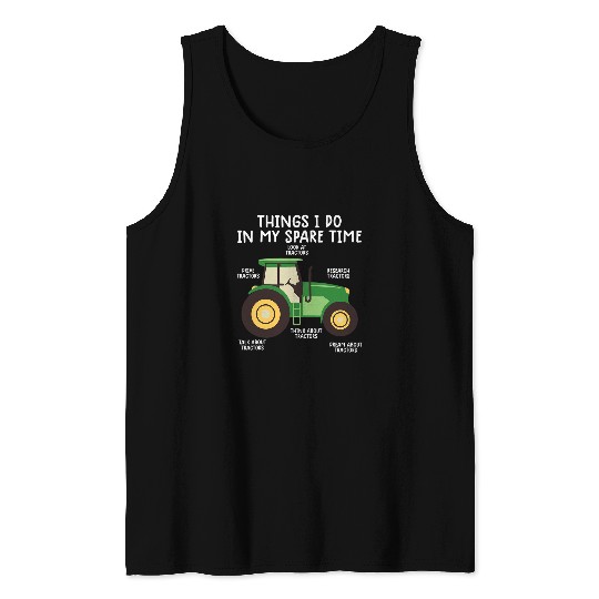 Tractor Fun farming s for kids farmer toddler09 Tank Tops