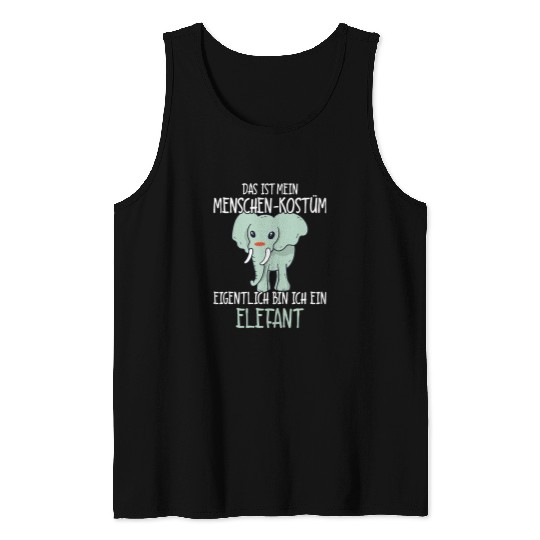 Elephant Mammal costume and fancy dress human costume Tank Tops