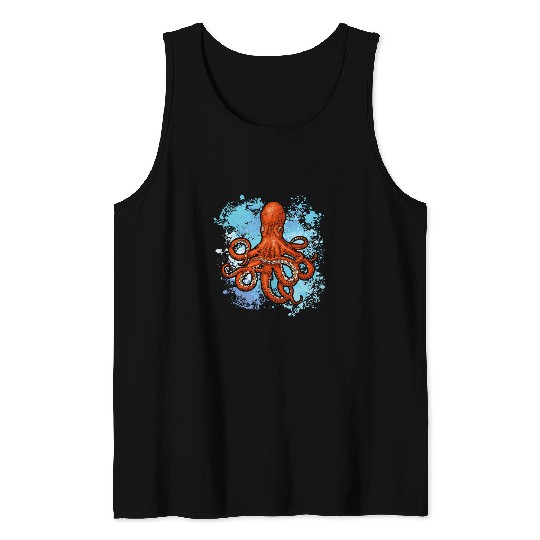 Octopus Pet Cephalopod octopus cuttlefish giant squid oceanography13 Tank Tops
