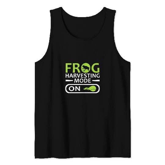 Frog Pet Harvesting Mode On Funny Frog Catcher Toad Hunting Tank Tops