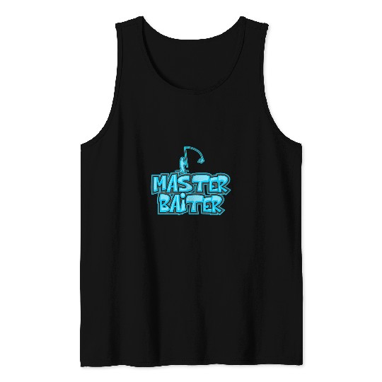 Fishing Fun Master Baiter vintages Bass Fishing Funny Angler 1 Tank Tops