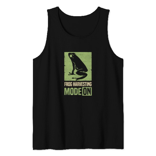 Frog Pet Harvesting Mode On Reptile Funny Frog Tank Tops