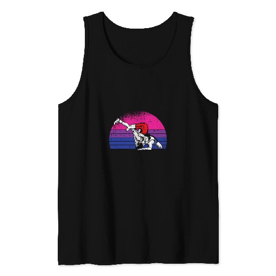 Sport Wrestling Bisexual Pride Sport Proud LGBTQ Ally Wrestler Tank Tops