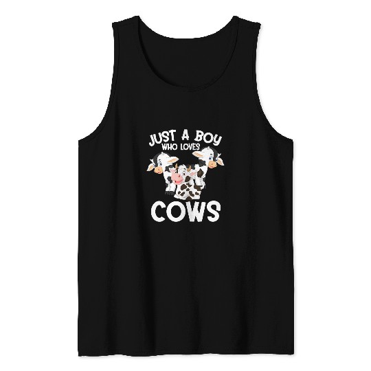 Cow Pet Just a Boy who loves Cows Harvest Farming Barn Cattle 34 Tank Tops