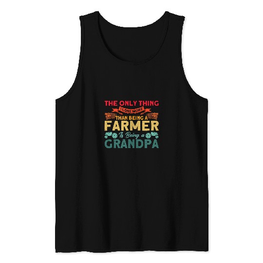 Tractor Fun driving Mens Tractor Farmer Farm Agriculture vintages Being A Grandpa 8 Tank Tops