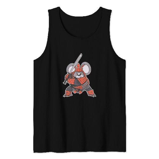 Koala Pet Kawaii Koala Bear Samurai Warrior Japanese Anime Style Cool Tank Tops