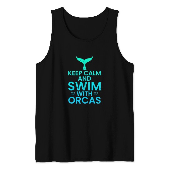 Whale Pet Keep And Calm Swim With Orcas Ocean Animal Orca Tank Tops
