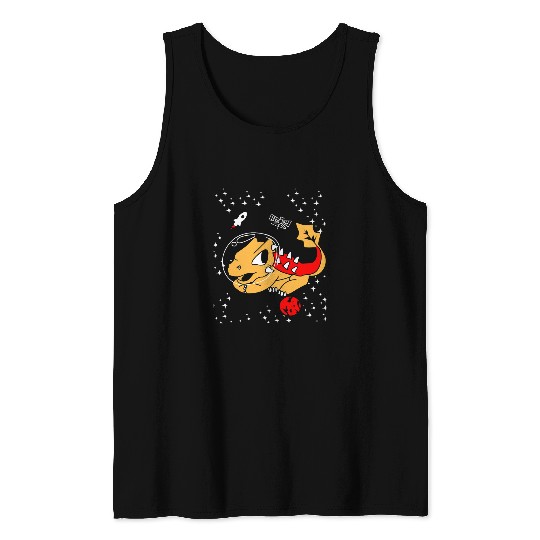 Dinosaur Pet Ankylosaurus Space Tank Tops
