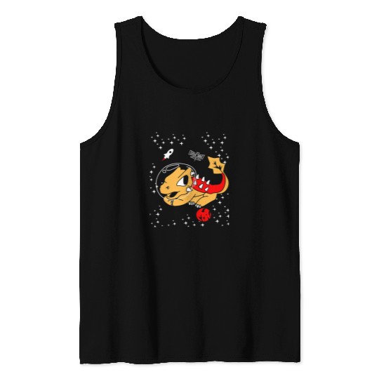 Dinosaur Pet Ankylosaurus Space Tank Tops