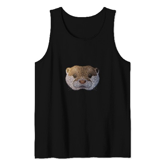 Otter Pet Otters Face Sea Otter Lutrinae Mammal Animal Kids Boys Tank Tops