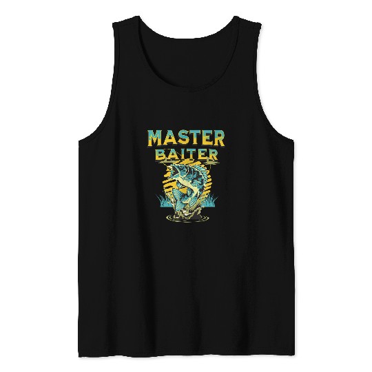 Fishing Fun Master Baiter Funny Fishing 8 Tank Tops