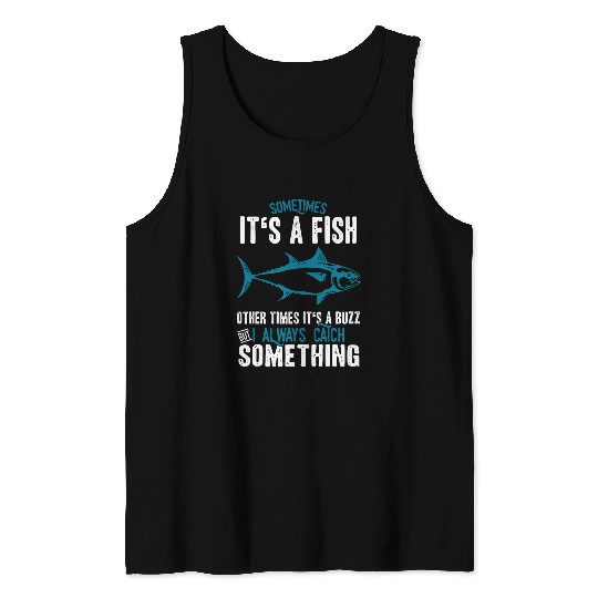 Fishing Fun Design Mens Fishing Tuna Fish Fisherman Funny Tank Tops