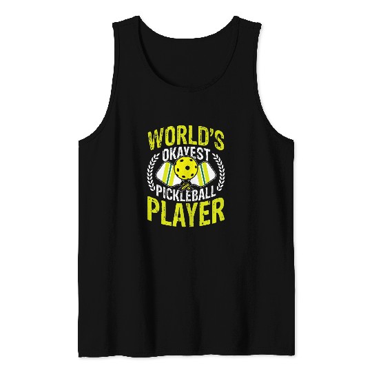 Sport Pickleball Player for a Pickleball Game Tank Tops
