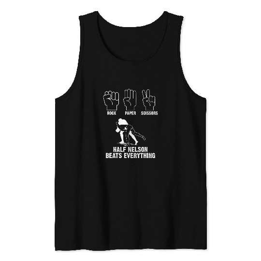 Sport Wrestling Rock Paper Scissors USA Beats Everything 4 Tank Tops