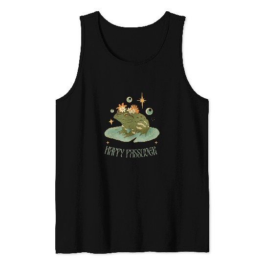 Frog Pet Passover Happy Passover funny frog Pesach seder Tank Tops