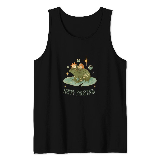 Frog Pet Passover Happy Passover funny frog Pesach seder Tank Tops