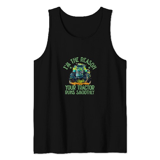 Tractor Fun Agricultural Mechanic Funny Tractor Mechanics Farm Mechanic 3 8 Tank Tops