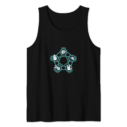 Komodo Pet Rock Paper Scissors Lizard Spock Funny Game Tank Tops