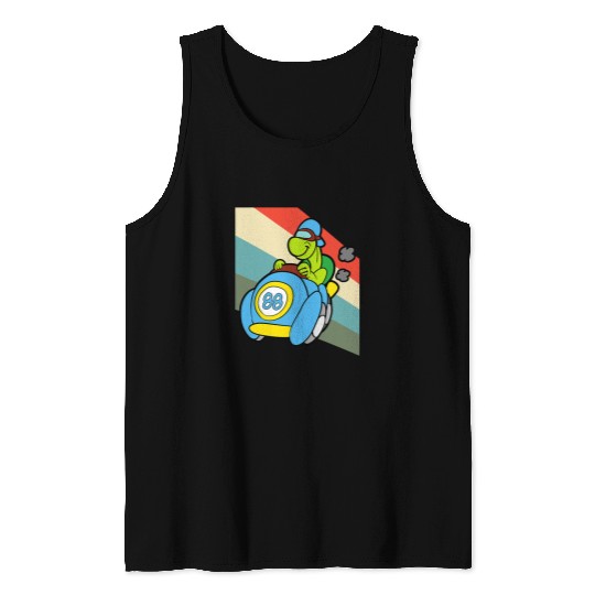 Turtle Pet Motor Race Turtle Tortoise Animal Funny Tank Tops