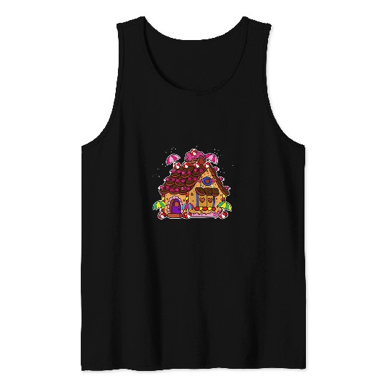 Flamingo Pet Christmas In July Gingerbread Sunglasses Flamingo Ice Cream 083 Tank Tops