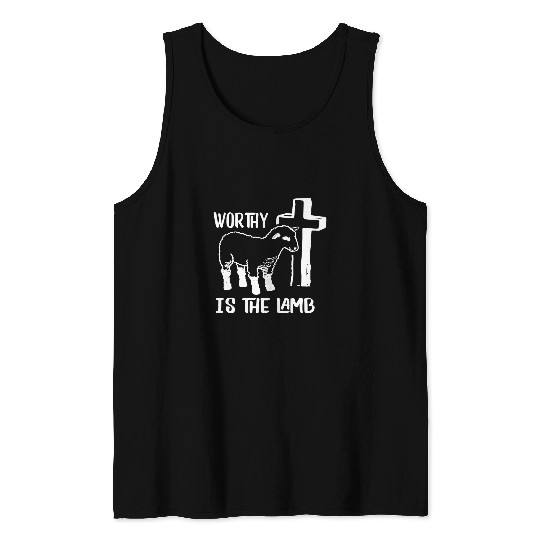 Sheep Pet s For Women Men Worthy Is The Lamb Faith188 Tank Tops