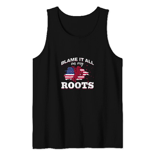 Horse Pet Rodeo Riding Cowboy USA Blame it all on my Roots 3 Tank Tops