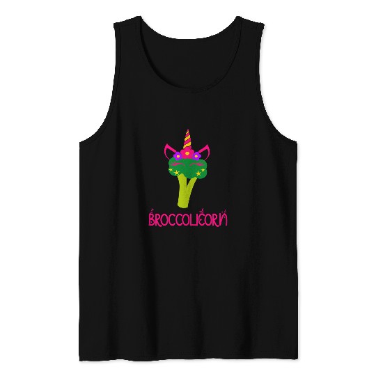 Unicorn Pet Broccolicorn Broccoli Unicorn Vegetable Lover Tank Tops