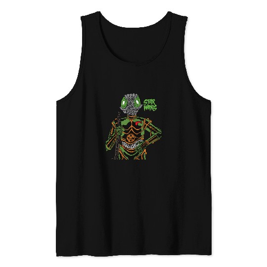 Book Fun Star Wars 4LOM Bounty Hunter Droid Comic Tank Tops