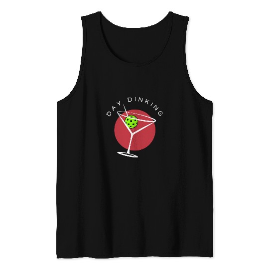 Sport Pickleball Pickleball Martini Day Drinking Athlete Coachss Sports Lover Tank Tops