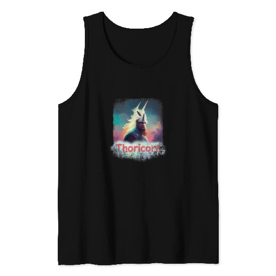 Unicorn Pet Cute Thor Unicorn Thoricorn Fantasy Art Viking Tank Tops