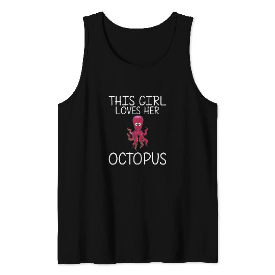 Octopus Pet For Girls Kid Sea Life Ocean Biology Cephalopod Tank Tops
